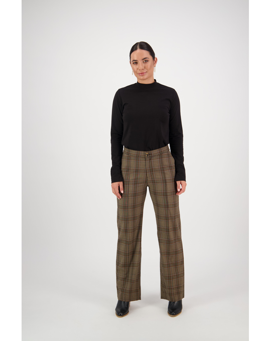 VASSALLI WIDE LEG FULL LENGTH DRESS PANT WITH ELASTIC WAISTBAND