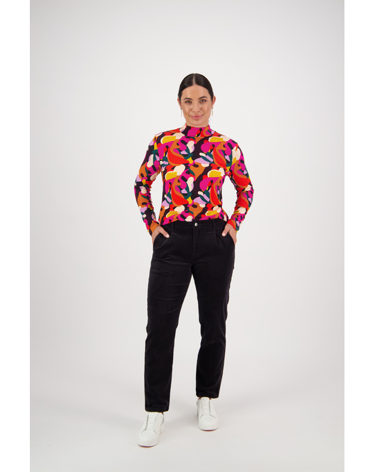 VASSALLI ANKLE GRAZER RELAXED BOYFRIEND CORD PANT