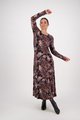 VASSALLI ROUND NECK PRINTED KNIT DRESS