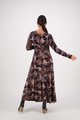 VASSALLI ROUND NECK PRINTED KNIT DRESS