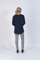 VASSALLI  MERINO LONG SLEEVE TOP W BACK BUTTON