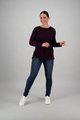 VASSALLI  MERINO LONG SLEEVE TOP W BACK BUTTON