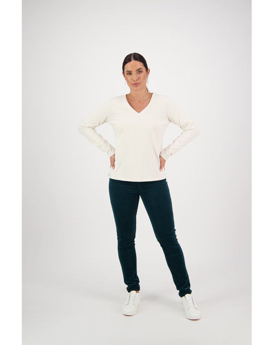 VASSALLI V NECK LONG SLEEVE TOP