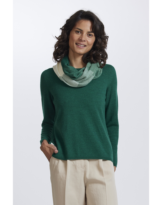 ROYAL MERINO GRADUATED STRIPE INFINITY SCARF