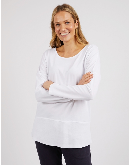 ELM FUNDAMENTIAL L/S RIB TEE