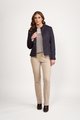 VASSALLI LONG SLEEVE LINED ZIP UP JACKET WITH FRONT ZIP DETAILING