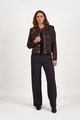 VASSALLI COLLARLESS SHORT JACKET WITH CONCEALED ZIP