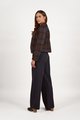 VASSALLI COLLARLESS SHORT JACKET WITH CONCEALED ZIP