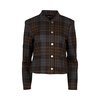 VASSALLI COLLARLESS SHORT JACKET WITH CONCEALED ZIP
