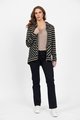 VASSALLI MERINO ZIP UP HOODED JACKET WITH SCOOPED BACK HEM