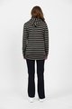 VASSALLI MERINO ZIP UP HOODED JACKET WITH SCOOPED BACK HEM