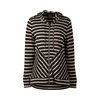 VASSALLI MERINO ZIP UP HOODED JACKET WITH SCOOPED BACK HEM