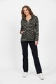 VASSALLI MERINO ZIP UP HOODED JACKET WITH SCOOPED BACK HEM