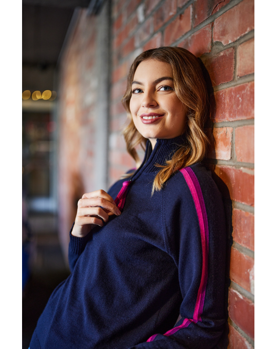 NEWPORT ANDRE HALF ZIP MERINO JUMPER