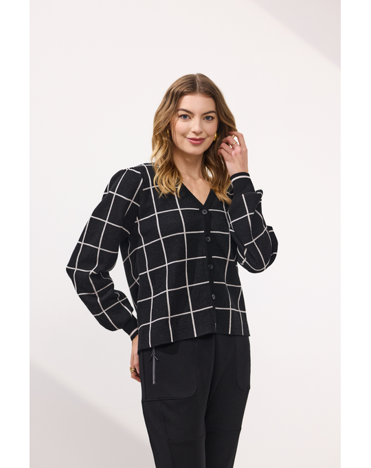 NEWPORT STANFORD CHECK CARDIGAN