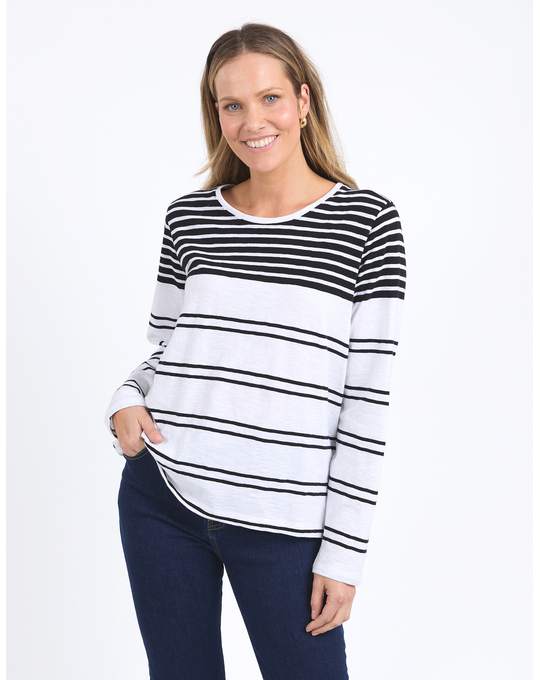 ELM LEXA STRIPE L/S TEE