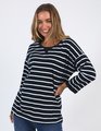 ELM ANNIE 3/4 SLEEVE STRIPE TEE