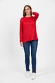 VASSALLI  MERINO LONG SLEEVE TOP WITH BACK BUTTON DETAIL
