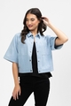 LEILA AND LUCA SHORT SLEEVE BOXY SHACKET