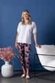 VASSALLI PRINTED SKINNY LEG 7/8 LENGTH LIGHTWEIGHT PULL ON PANT
