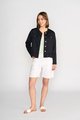 VASSALLI BUTTON UP JACKET WITH FRILL HEM