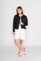 VASSALLI BUTTON UP JACKET WITH FRILL HEM