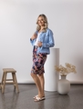 VASSALLI LINEN JACKET WITH FRAYED SEAMS