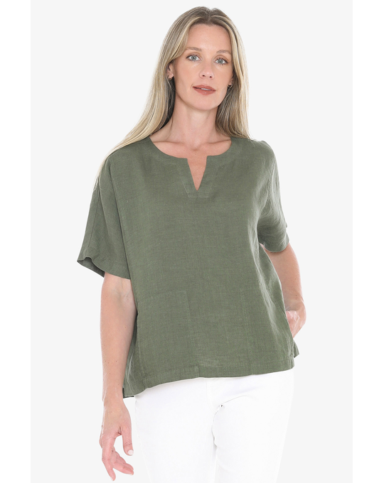 JUMP 2 POCKET LINEN TOP