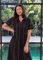 JUMP CONTRAST STITCH DRESS