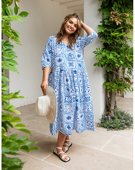 ELM DOLCE TILE MIDI DRESS