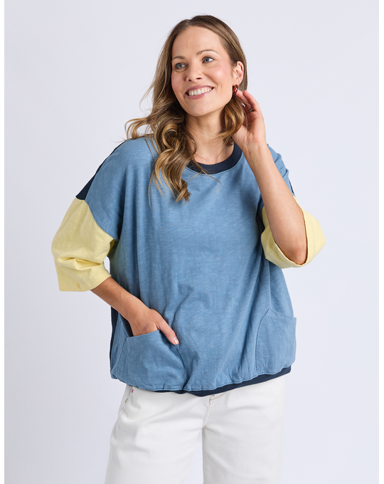 ELM MAZIE COLOUR BLOCK SWEAT