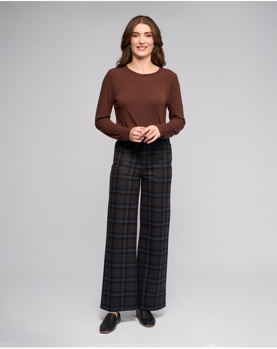VASSALLI EMPIRE WIDE LEG FULL PONTI PANT