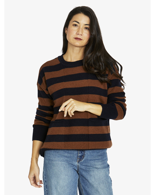 JUMP 2 PKT STRIPE PULLOVER