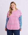 ELM ROUGE STRIPE LS TEE