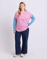 ELM ROUGE STRIPE LS TEE