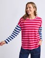 ELM ROUGE STRIPE LS TEE