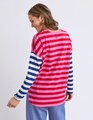ELM ROUGE STRIPE LS TEE