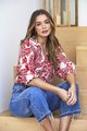 JUMP BOHEMIA RUFFLE NECK TOP