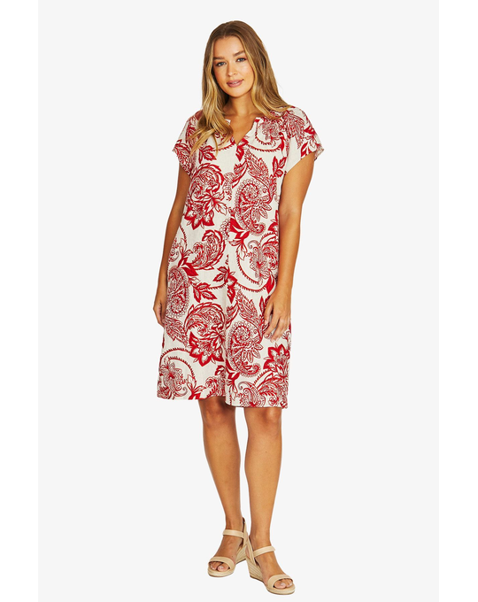 JUMP BOHEMIA SHIRRED DRESS