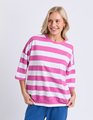 ELM MAZIE BLOCK STRIPE SWEAT