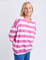 ELM MAZIE BLOCK STRIPE SWEAT