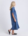 ELM AYLA DENIM MIDI DRESS