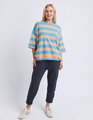 ELM MAZIE BLOCK STRIPE SWEAT