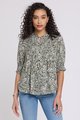 NYDJ S/S PLEATED PEASANT BLOUSE