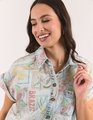 ELM JADE PRINTED DENIM SHIRT