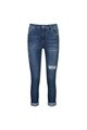 VASSALLI SKINNY LEG ANKLE GRAZER HIGH RISE JEAN WITH FOLDED CUFF