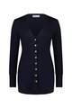 VASSALLI MERINO LONGLINE BUTTON UP CARDI