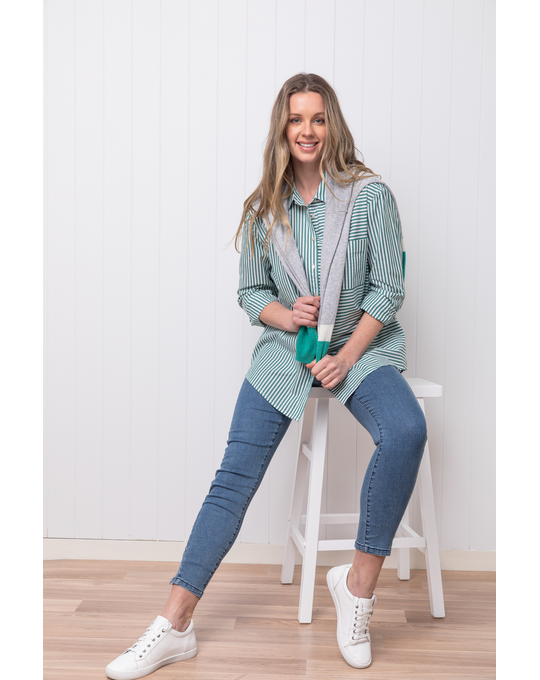 JUMP LONG SLEEVE STRIPED SHIRT