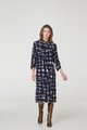 OBI THATCH PLEAT SHIFT DRESS